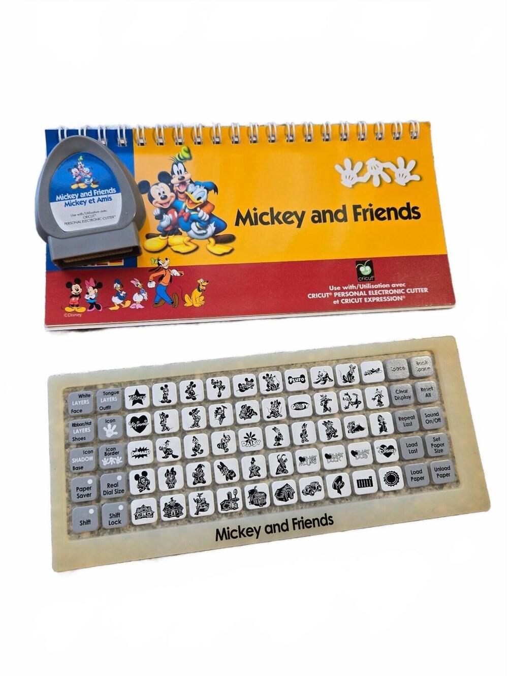 Cricut Disney Mickey and Friends Cartridge with Overlay & Handbook